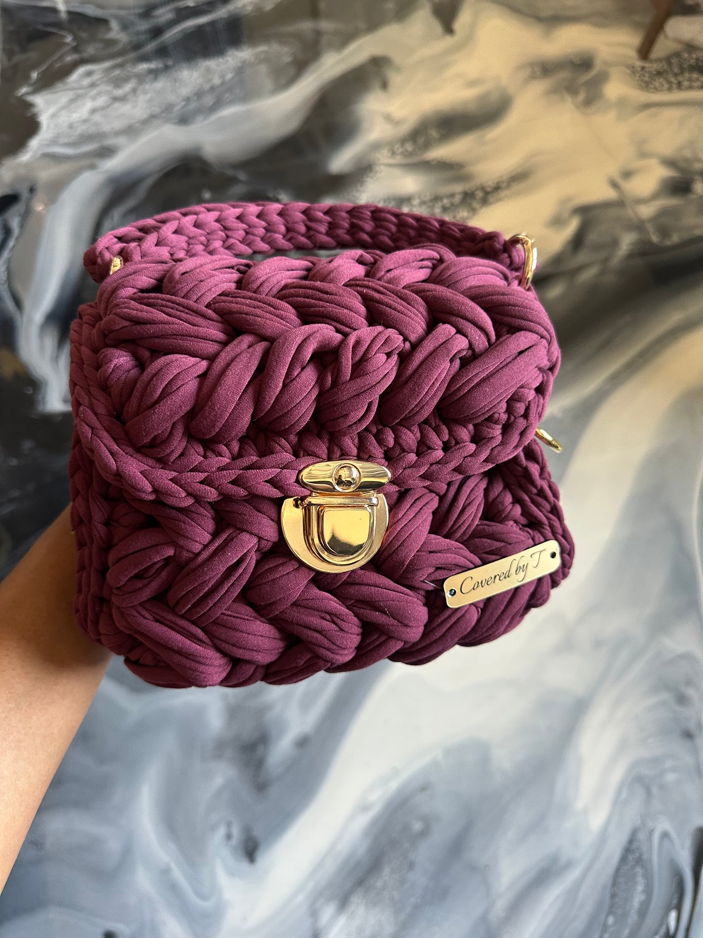 Puff Stitch Crochet Handbag