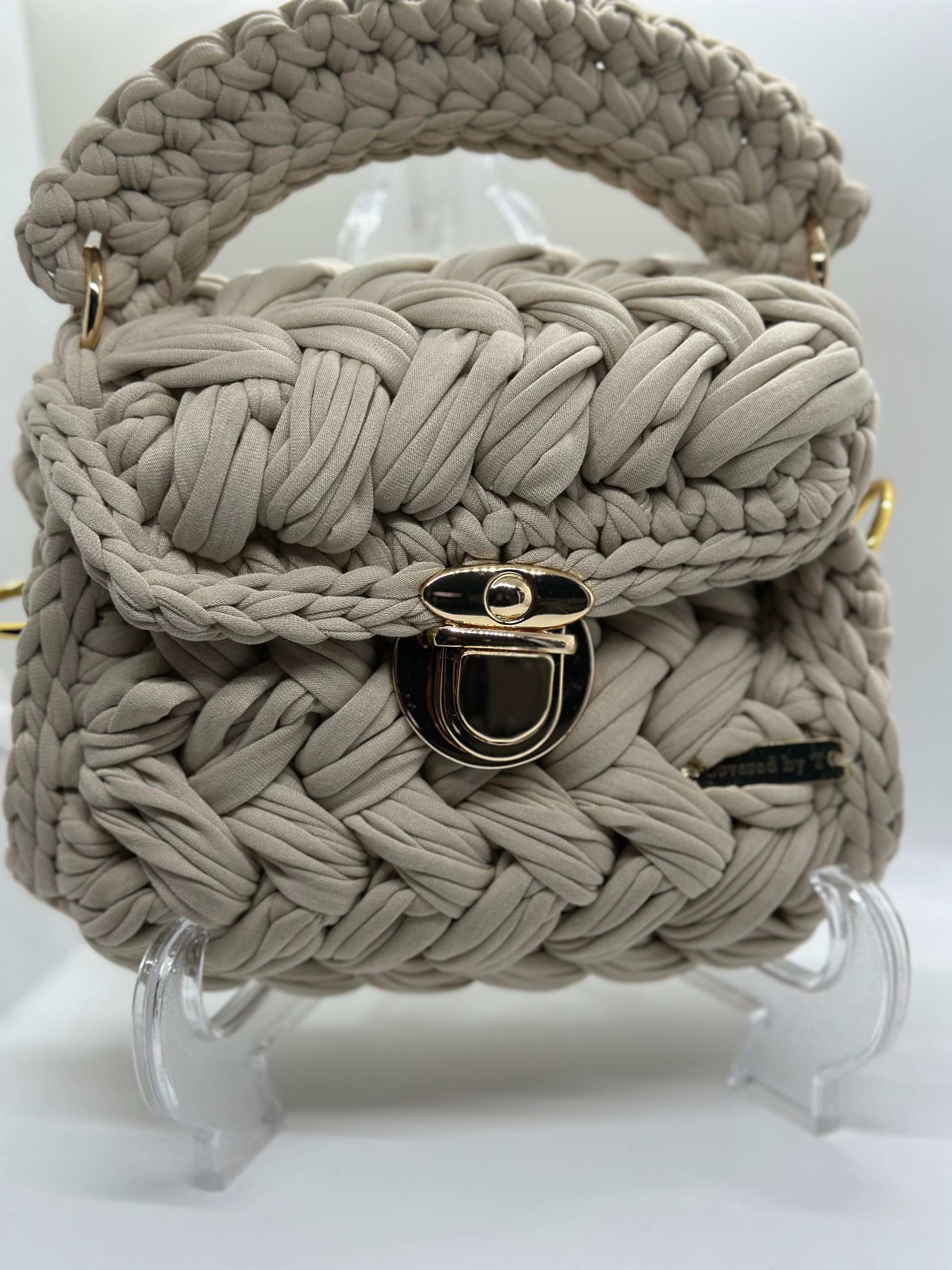 Puff Stitch Crochet Handbag