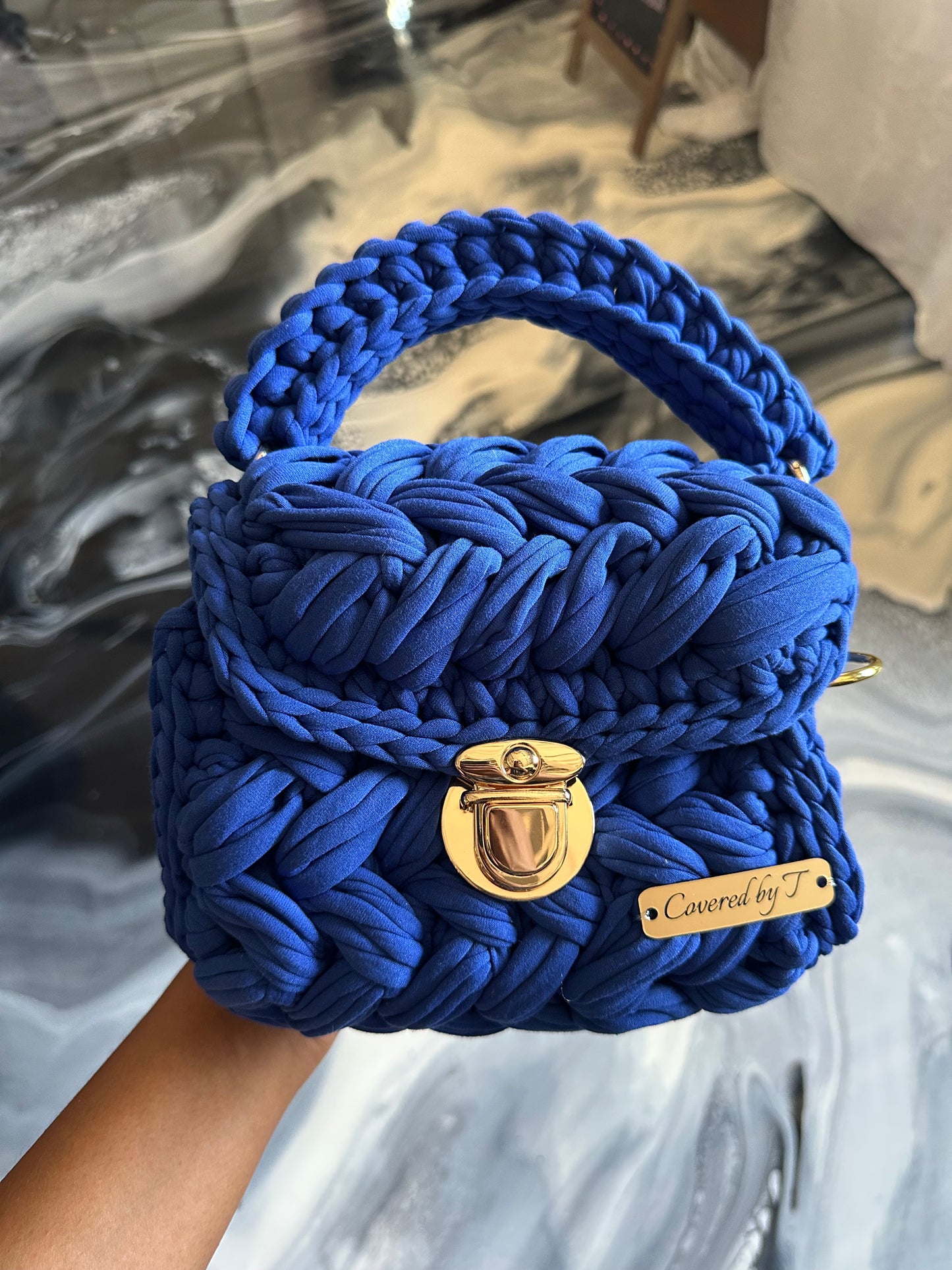 Puff Stitch Crochet Handbag