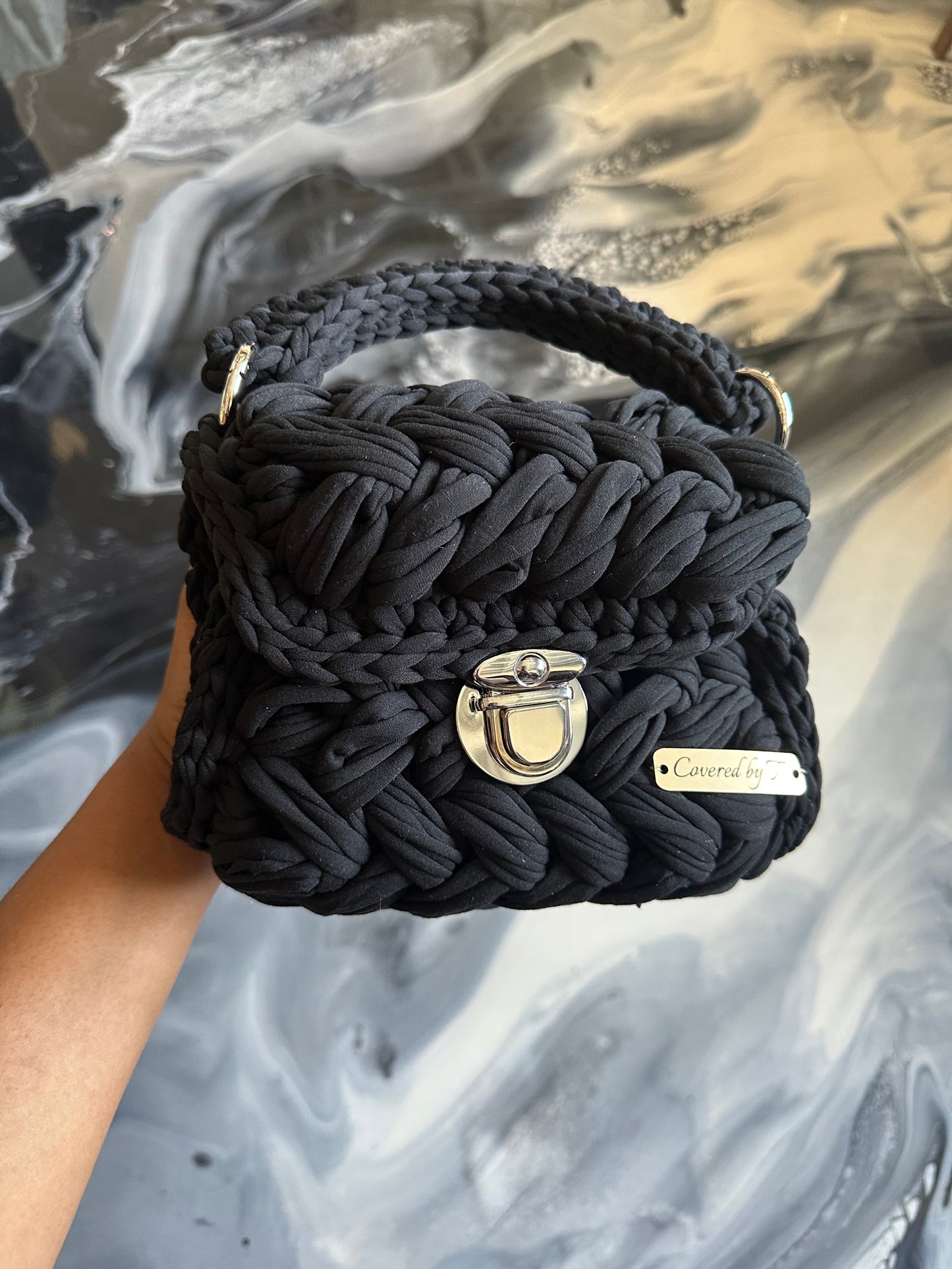 Puff Stitch Crochet Handbag