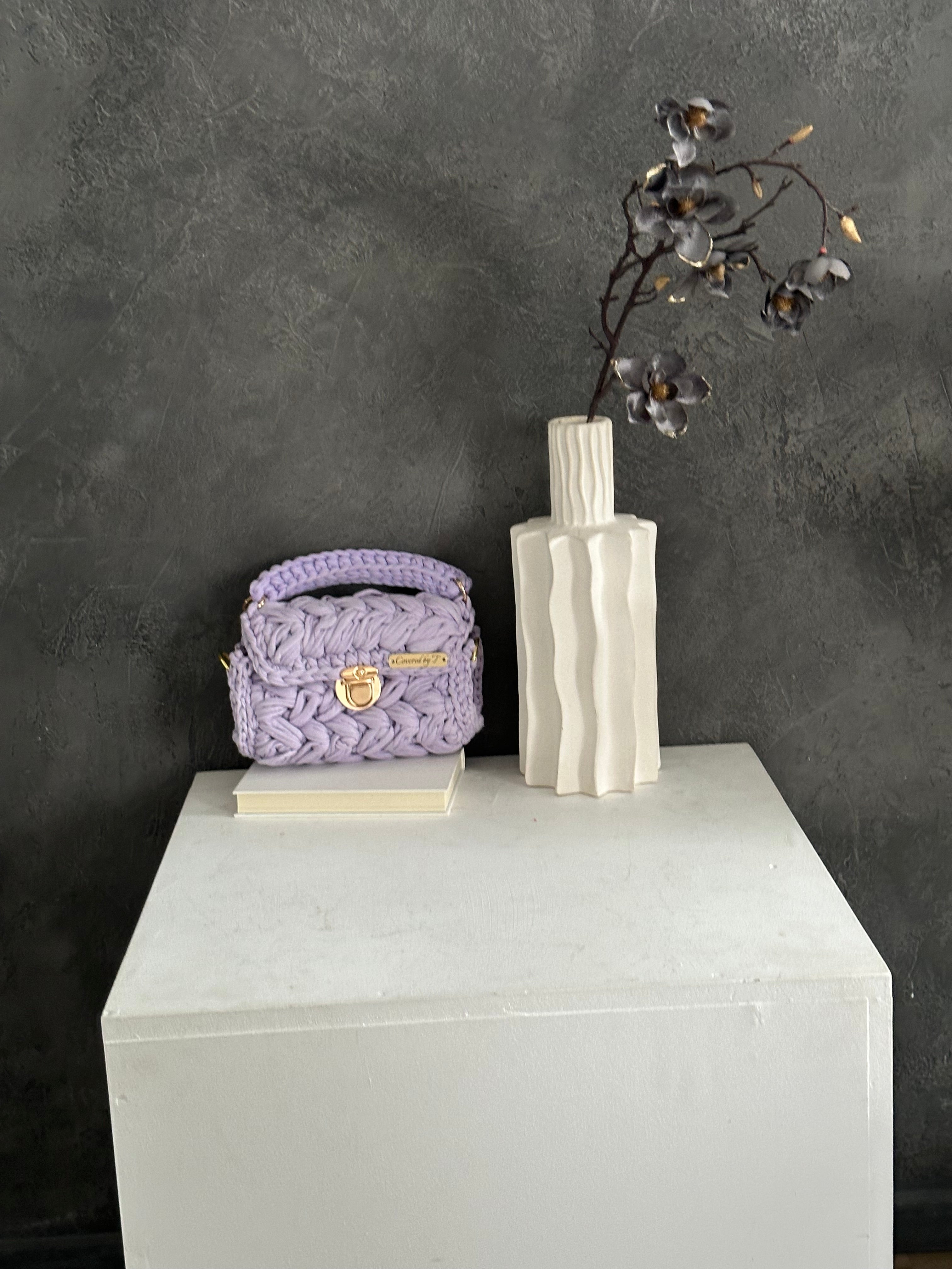 Puff Stitch Crochet Handbag