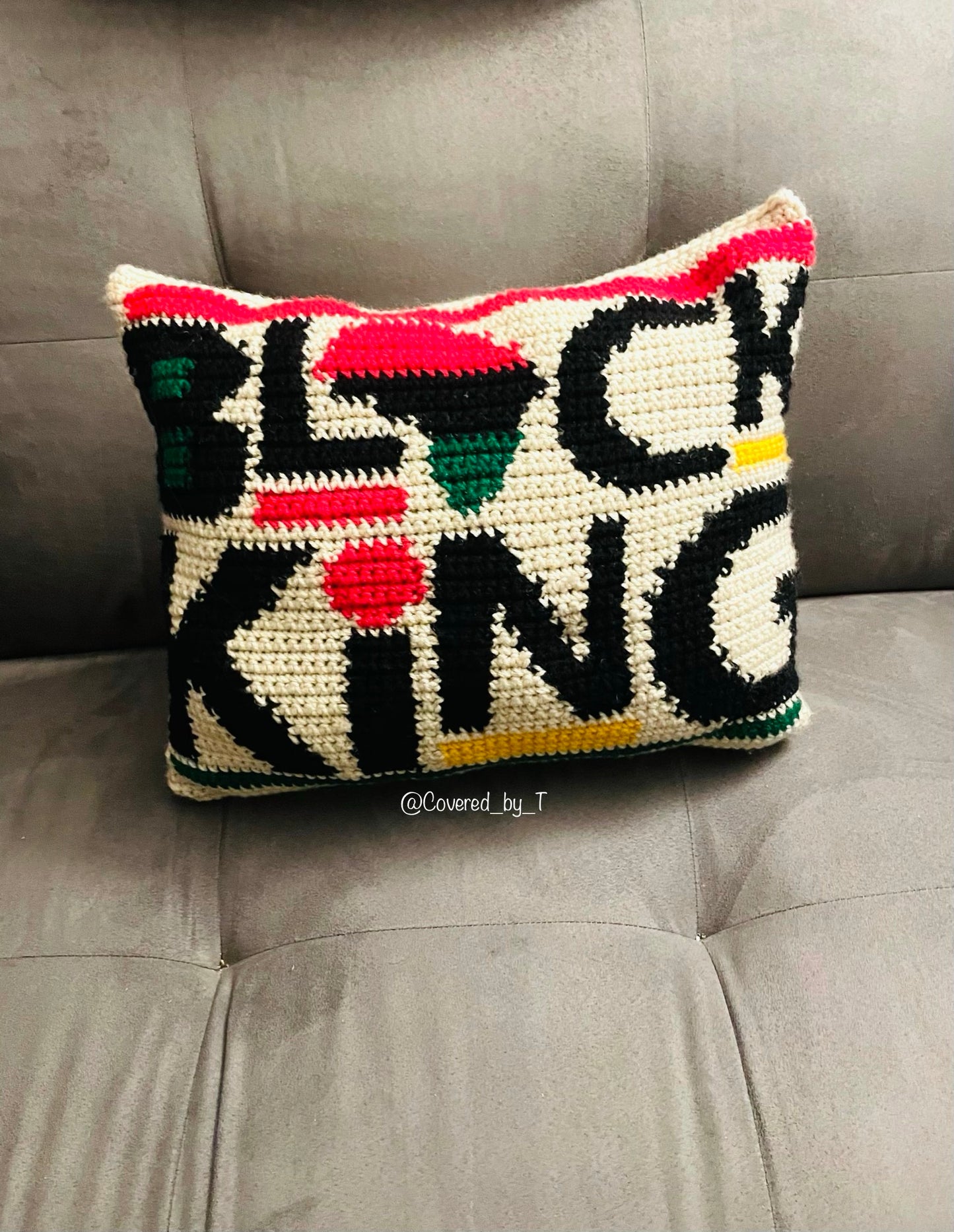 Black King Throw Pillow (Made to Order)