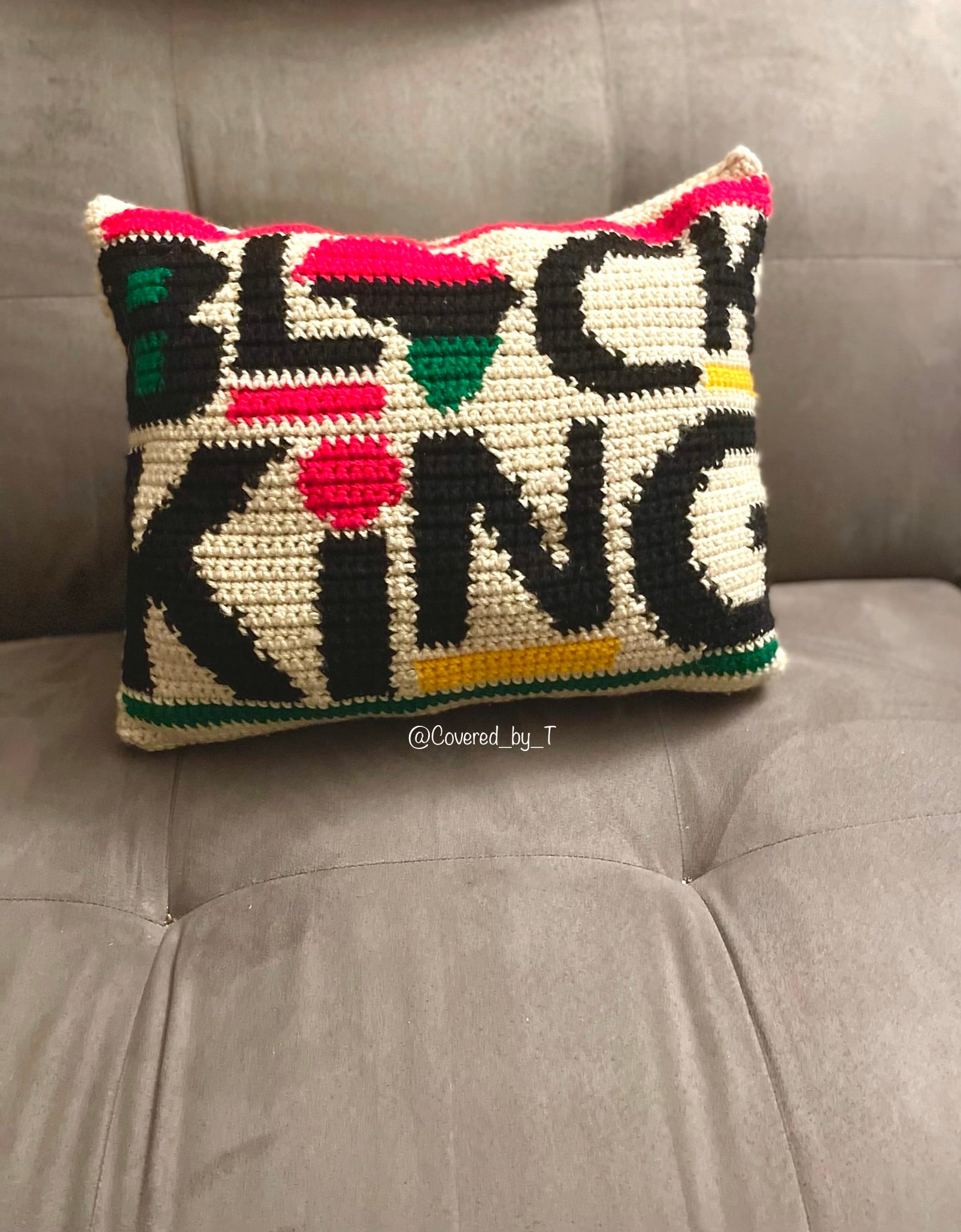 Black King Throw Pillow (Made to Order)