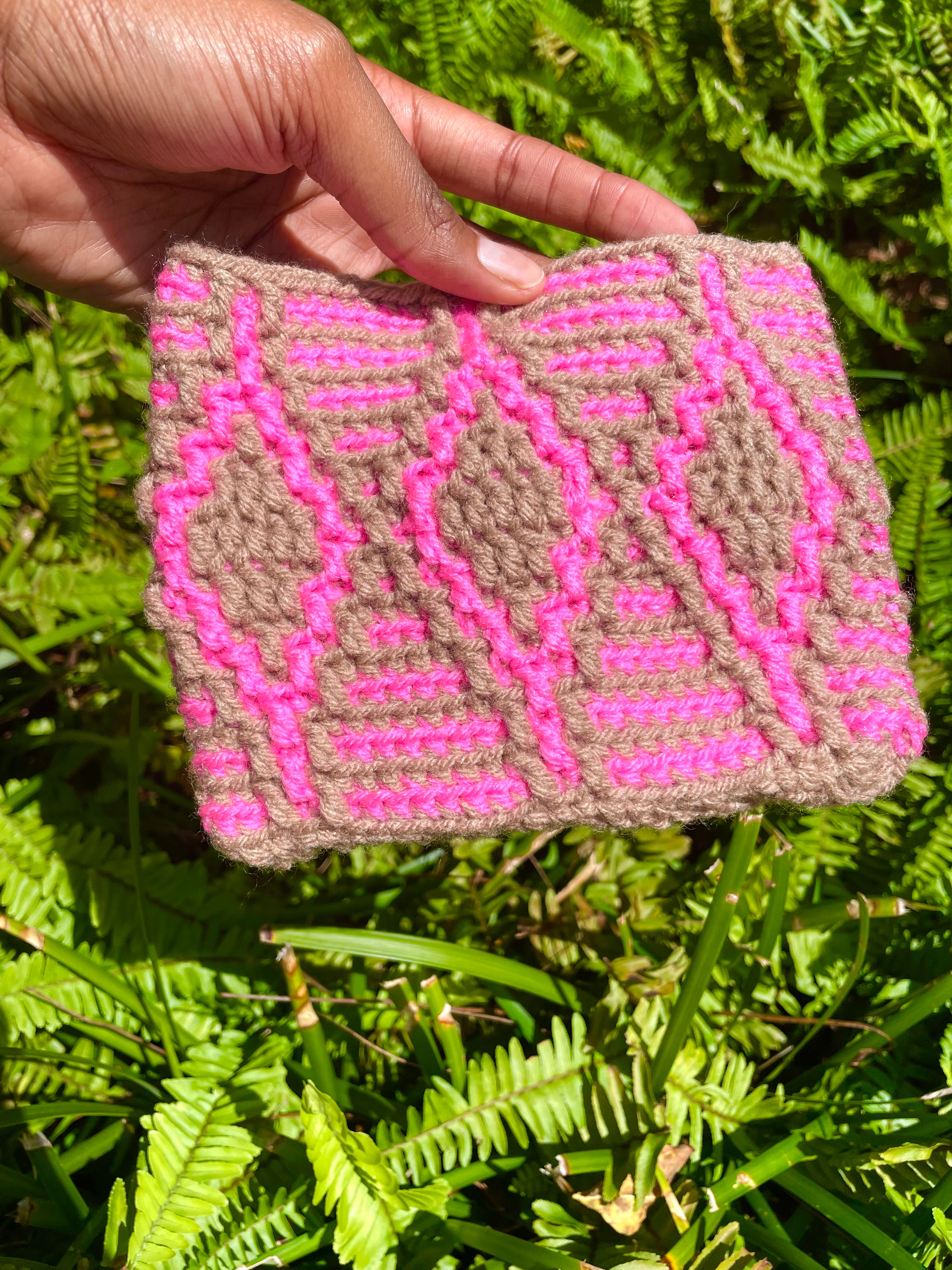 Mosaic Crochet Pouches
