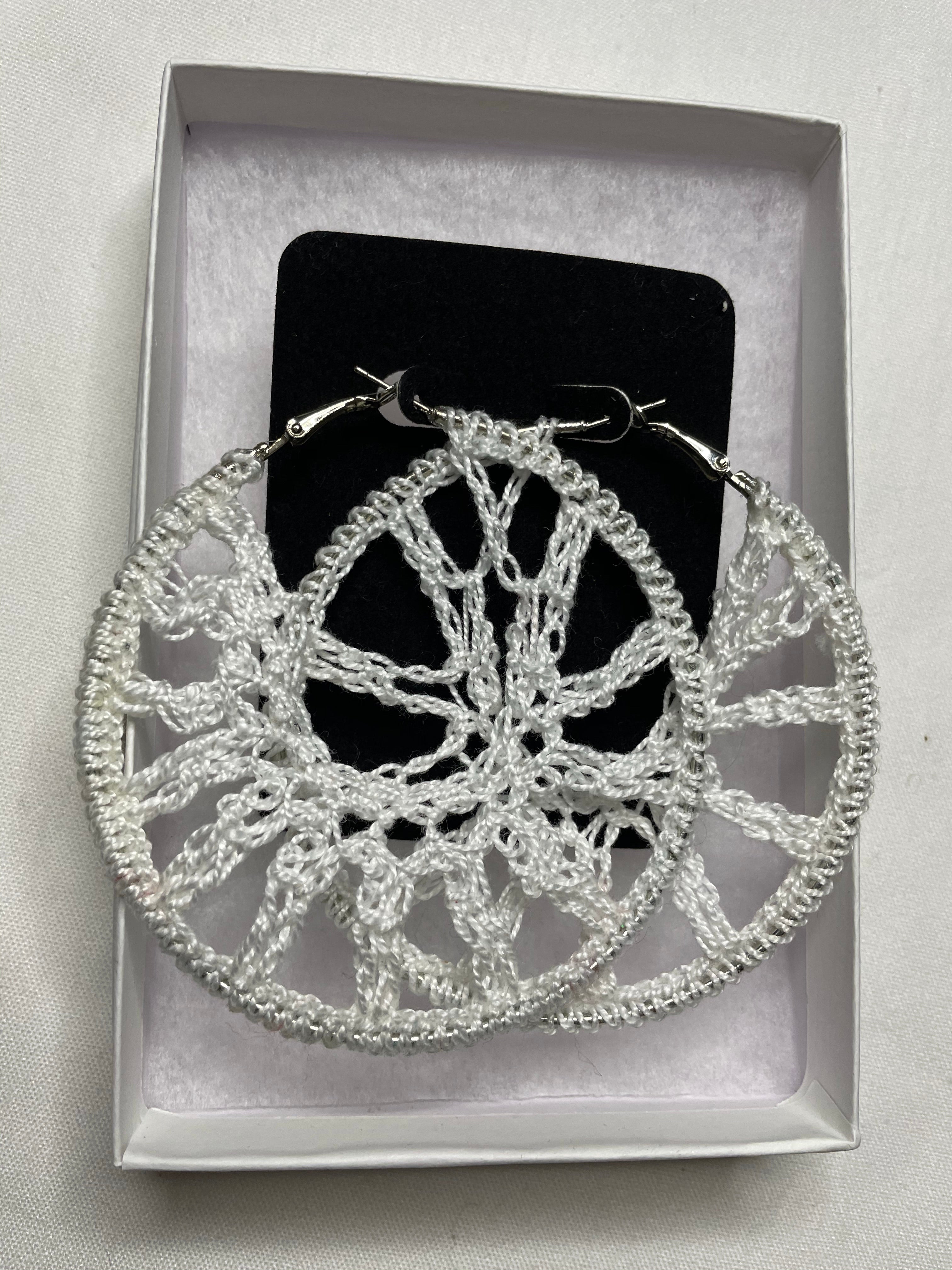 Crochet Hoop Earrings