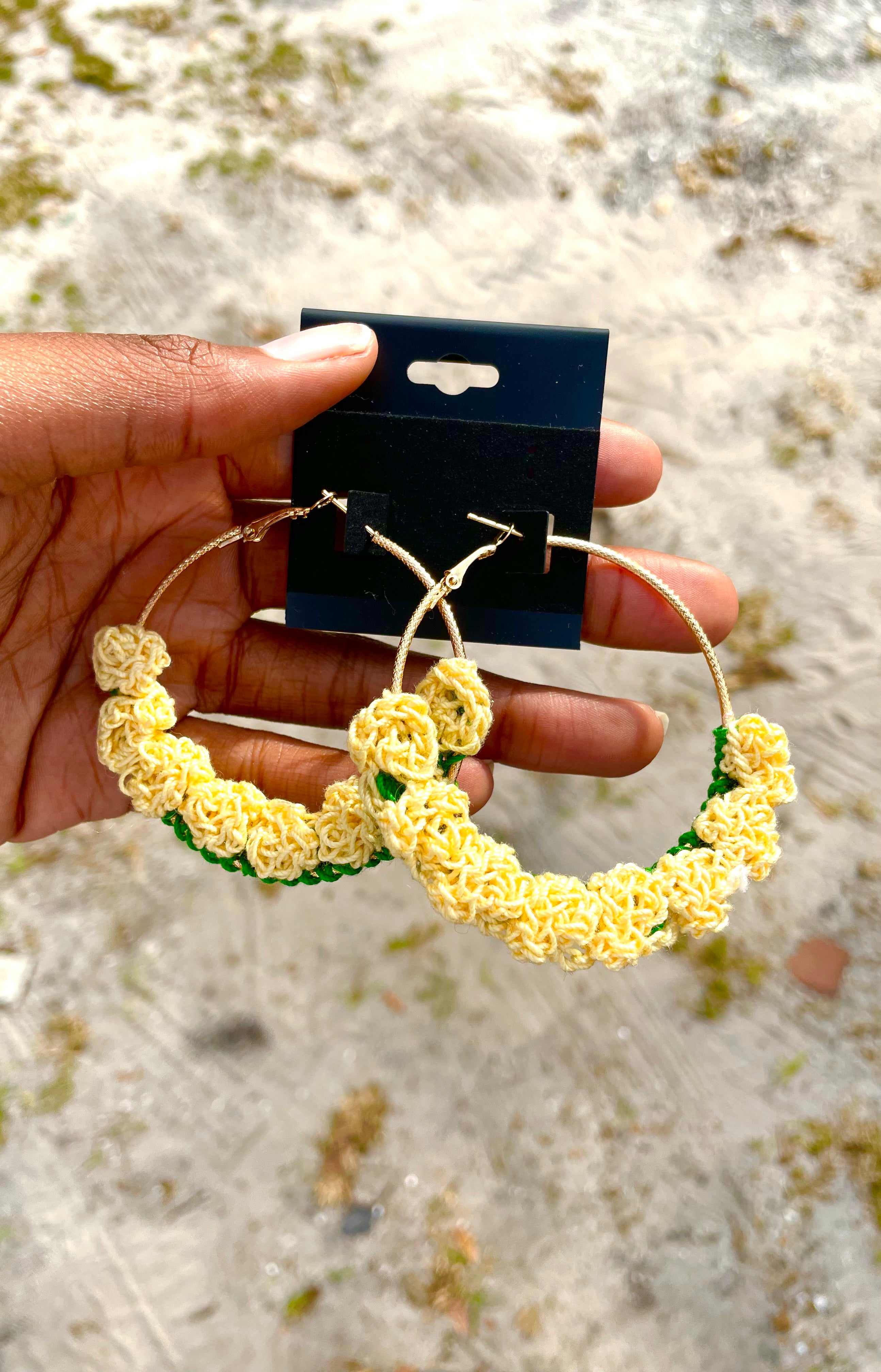 Rose Crochet Earrings