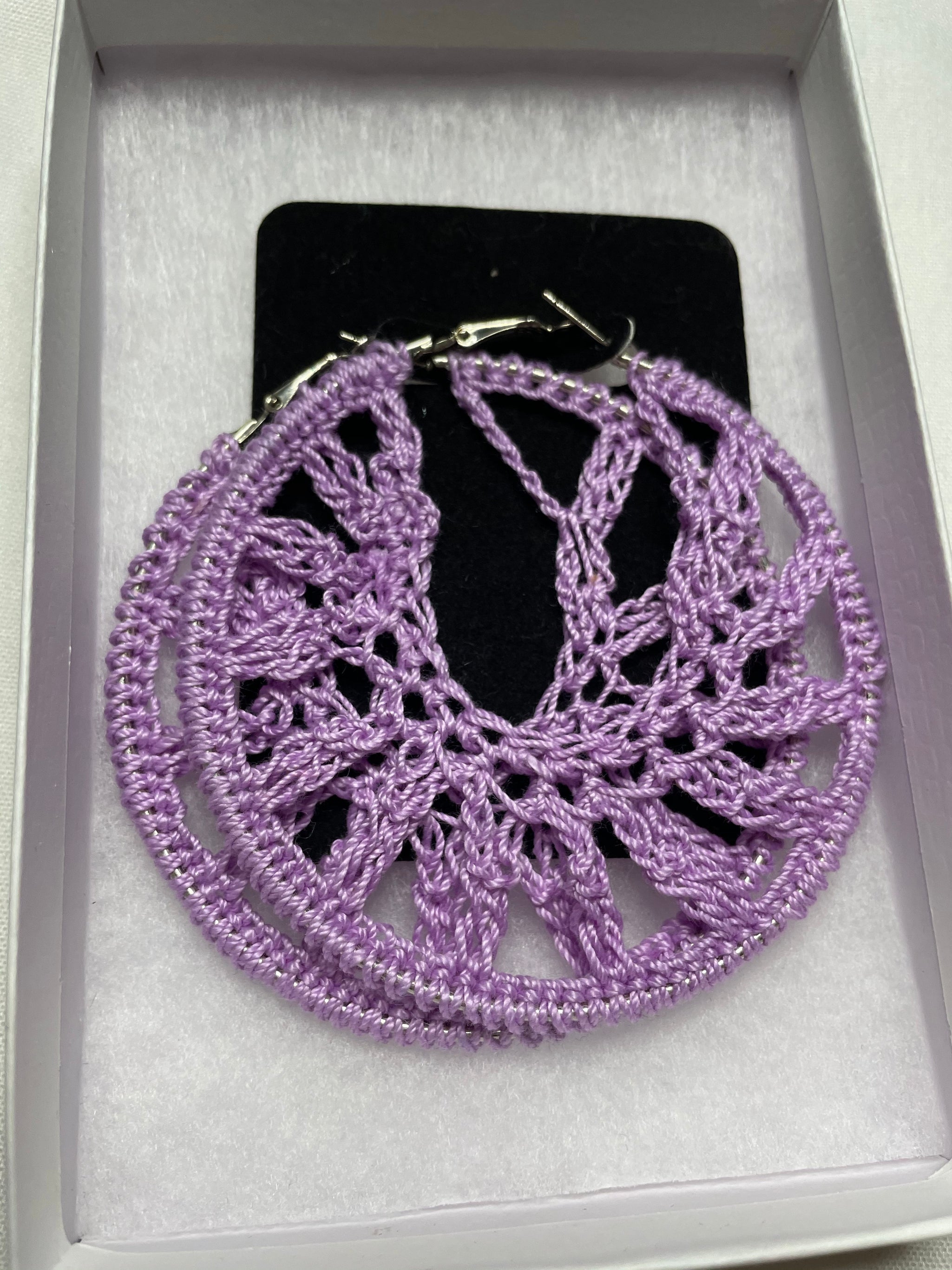 Crochet Hoop Earrings