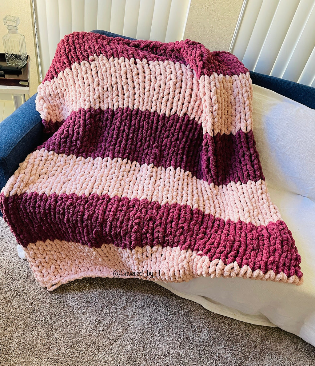 Chunky knit blanket